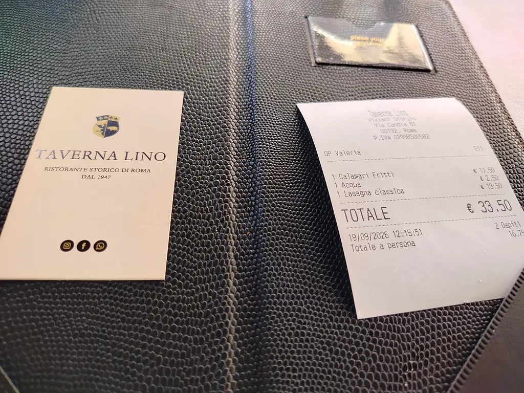 Ticket 2026 Taverna Lino Roma